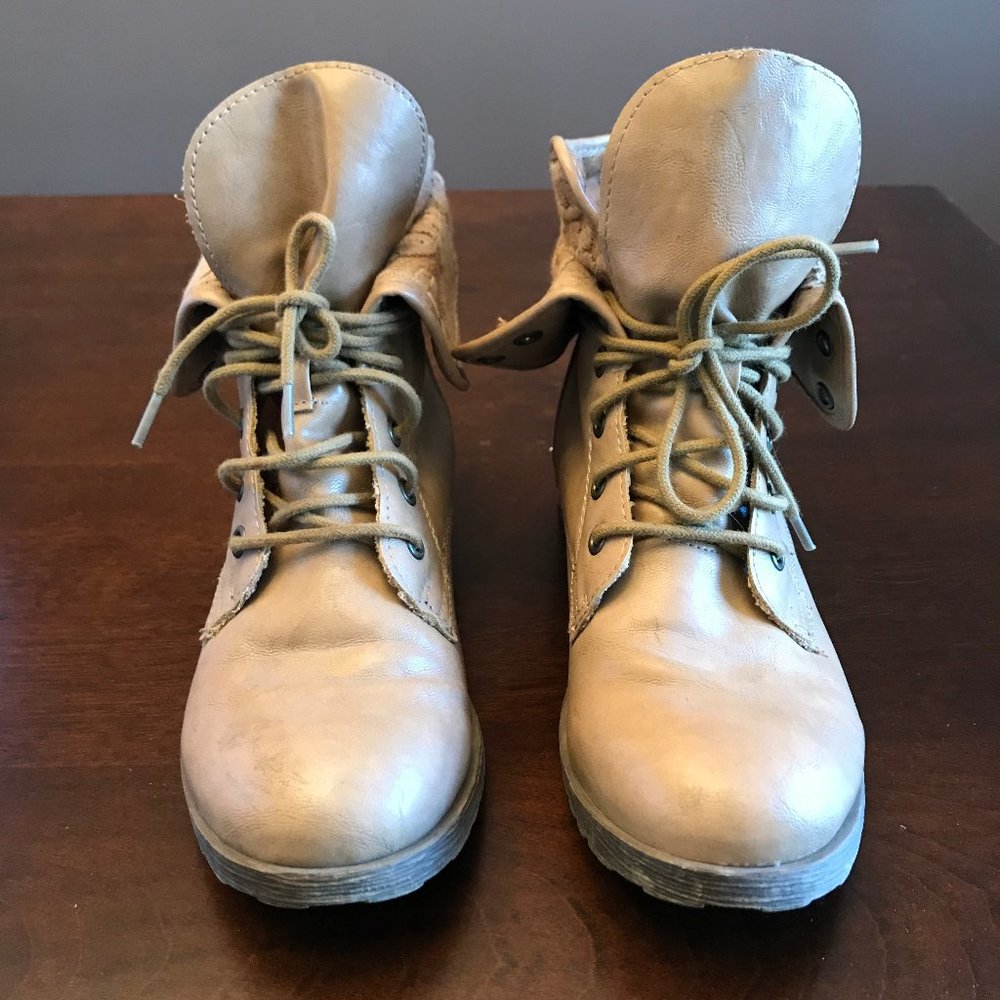 Rock & Candy Combat Boots Size 7